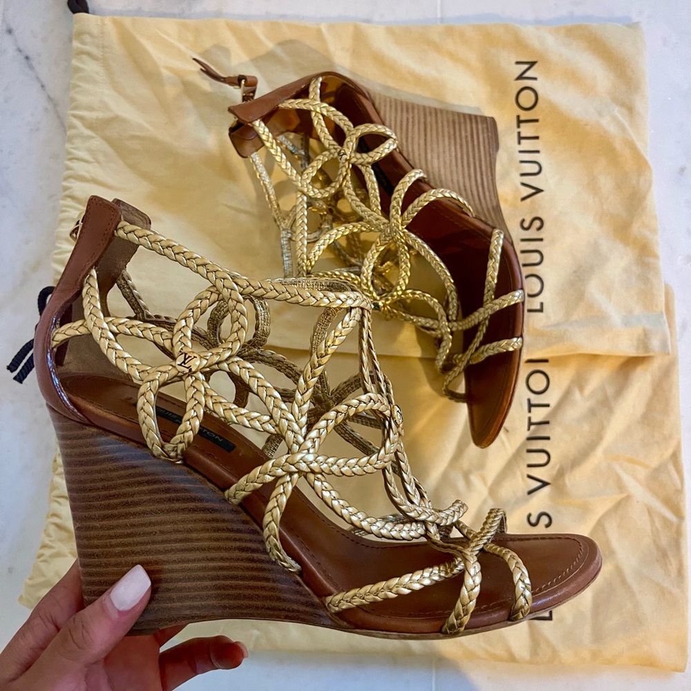 Louis Vuitton Strappy Wedges